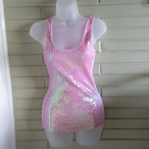 Light pink sequins top
